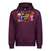 Mauve Wine day of the dead coffee cups Urban Hoodie - Zillion Design Studio