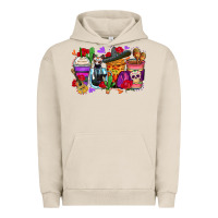 Pigment French Oak day of the dead coffee cups Urban Hoodie - Zillion Design Studio