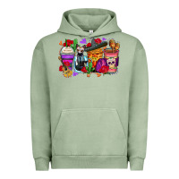 Pigment Oil Green day of the dead coffee cups Urban Hoodie - Zillion Design Studio