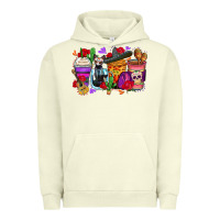 Pigment Pistachio day of the dead coffee cups Urban Hoodie - Zillion Design Studio
