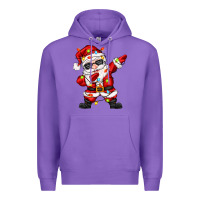 Purple dabbing santa with christmas lights Premium Hoodie - Zillion Design Studio