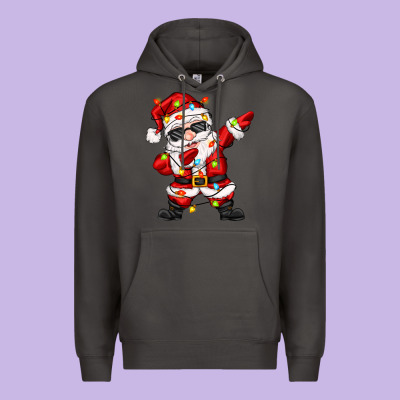 Dabbing Santa With Christmas Lights Premium Hoodie Designed By Zillion Design Studio