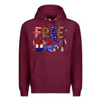Burgundy fourth of july freedom Premium Hoodie - texasbilliewilder