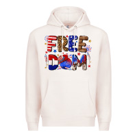Pale Pink fourth of july freedom Premium Hoodie - texasbilliewilder