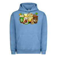 Pigment Pebble Blue beer coffee cups Urban Hoodie - Zillion Design Studio