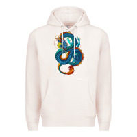 Pale Pink blue dragon Premium Hoodie - RanaPortraitStore