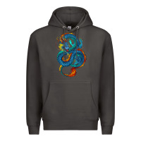 Smoke blue dragon Premium Hoodie - RanaPortraitStore