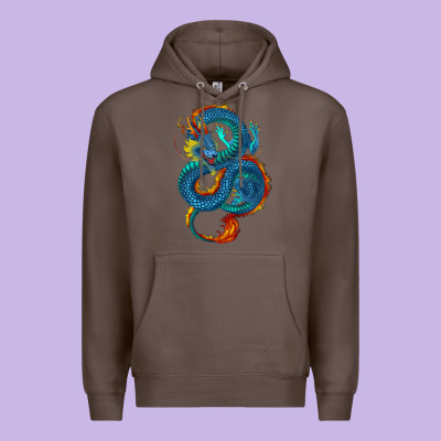 Blue Dragon Premium Hoodie Designed By Ranaportraitstore
