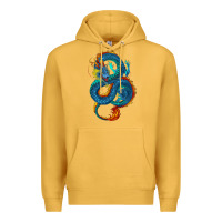 Mustard blue dragon Premium Hoodie - RanaPortraitStore