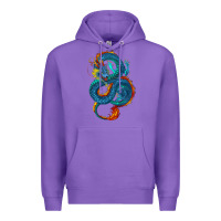 Purple blue dragon Premium Hoodie - RanaPortraitStore