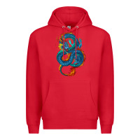 Red blue dragon Premium Hoodie - RanaPortraitStore