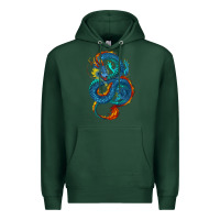 Sports Green blue dragon Premium Hoodie - RanaPortraitStore