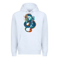 White blue dragon Premium Hoodie - RanaPortraitStore