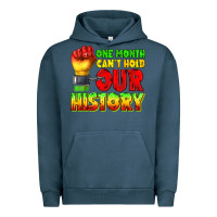 Pigment Midnight Navy one month cant hold our history juneteenth Urban Hoodie - texasbilliewilder