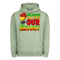 Pigment Oil Green one month cant hold our history juneteenth Urban Hoodie - texasbilliewilder