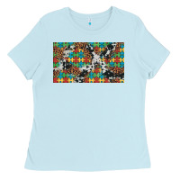 Baby Blue western autism  cup Ladies Tee - Artiststas