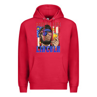 Cardinal drinking like lincoln Premium Hoodie - texasbilliewilder