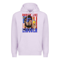 Lilac drinking like lincoln Premium Hoodie - texasbilliewilder