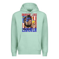Seafoam drinking like lincoln Premium Hoodie - texasbilliewilder