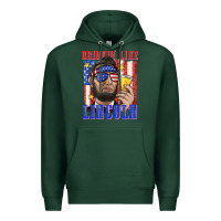 Sports Green drinking like lincoln Premium Hoodie - texasbilliewilder