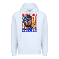 White drinking like lincoln Premium Hoodie - texasbilliewilder