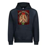Navy Happy Horrordays Urban Hoodie - RanaPortraitStore