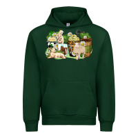 Forest Green sheep coffee cups Urban Hoodie - Zillion Design Studio