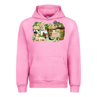 Fuchsia Pink sheep coffee cups Urban Hoodie - Zillion Design Studio