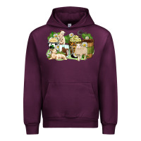 Mauve Wine sheep coffee cups Urban Hoodie - Zillion Design Studio