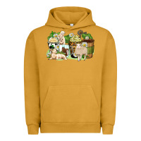 Pigment Peanut Butter sheep coffee cups Urban Hoodie - Zillion Design Studio