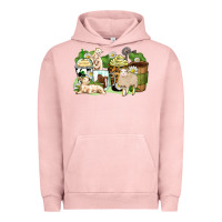 Pigment Salmon sheep coffee cups Urban Hoodie - Zillion Design Studio