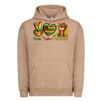 Pigment Burro peace love juneteenth Urban Hoodie - texasbilliewilder