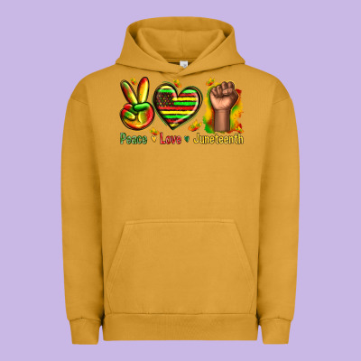 Urban Hoodie peace love juneteenth