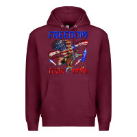 Burgundy freedom born to be free tour 1776 Premium Hoodie - texasbilliewilder