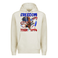 Oatmeal Heather freedom born to be free tour 1776 Premium Hoodie - texasbilliewilder