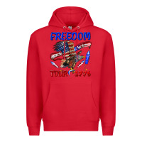 Red freedom born to be free tour 1776 Premium Hoodie - texasbilliewilder