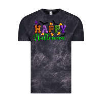 Cloud Black Happy halloween Vintage Tee - Artiststas