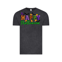Vintage Black Happy halloween Vintage Tee - Artiststas