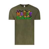 Vintage Olive Happy halloween Vintage Tee - Artiststas