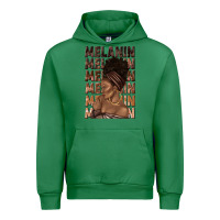 Emerald melanin melanin melanin with afro girl Urban Hoodie - texasbilliewilder