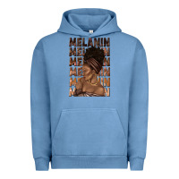 Pigment Pebble Blue melanin melanin melanin with afro girl Urban Hoodie - texasbilliewilder