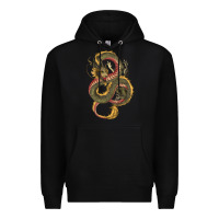 Black green and yellow dragon Premium Hoodie - RanaPortraitStore