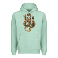 Seafoam green and yellow dragon Premium Hoodie - RanaPortraitStore