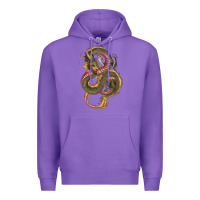 Purple green and yellow dragon Premium Hoodie - RanaPortraitStore