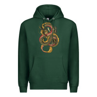 Sports Green green and yellow dragon Premium Hoodie - RanaPortraitStore