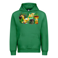 Emerald monkey coffee cups Urban Hoodie - Zillion Design Studio