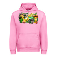 Fuchsia Pink monkey coffee cups Urban Hoodie - Zillion Design Studio