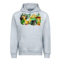 Heather Grey monkey coffee cups Urban Hoodie - Zillion Design Studio