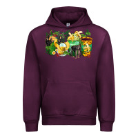 Mauve Wine monkey coffee cups Urban Hoodie - Zillion Design Studio