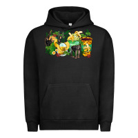 Pigment Black monkey coffee cups Urban Hoodie - Zillion Design Studio